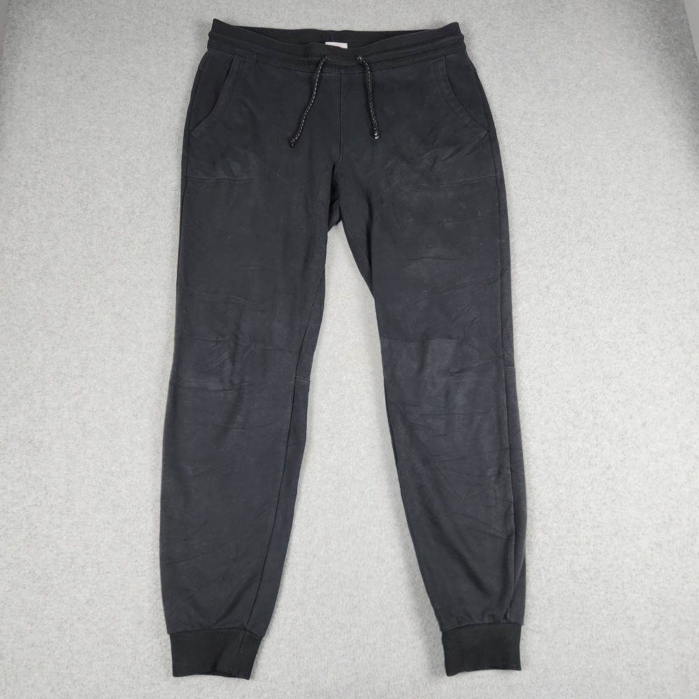 Columbia Jogger Pants Mens L Black Fleece Tapered Drawstring Waist Activewear